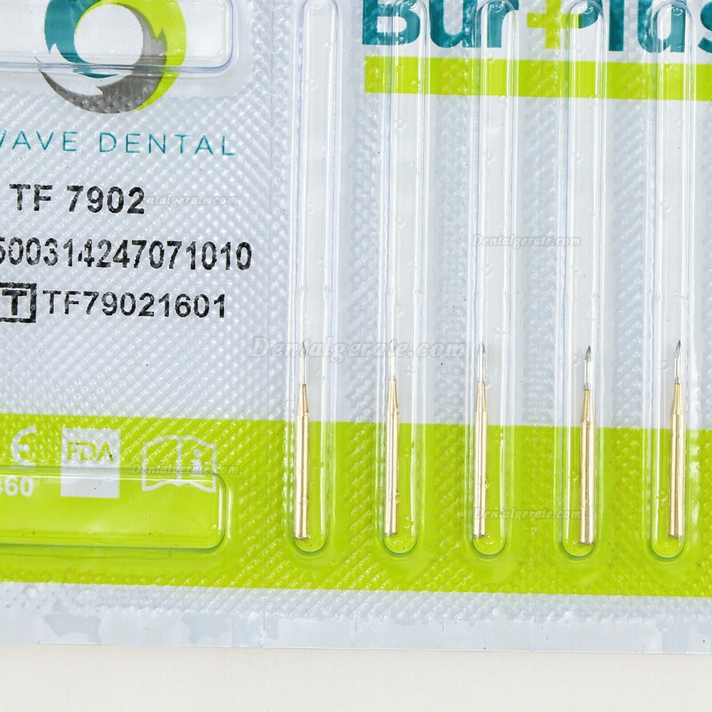 10 St&uuml;ck WaveDental Schmales konisches Ende TF 7902 Finiererbohrer Zahnmedizin Hartmetallfinierer Zahnbohrer